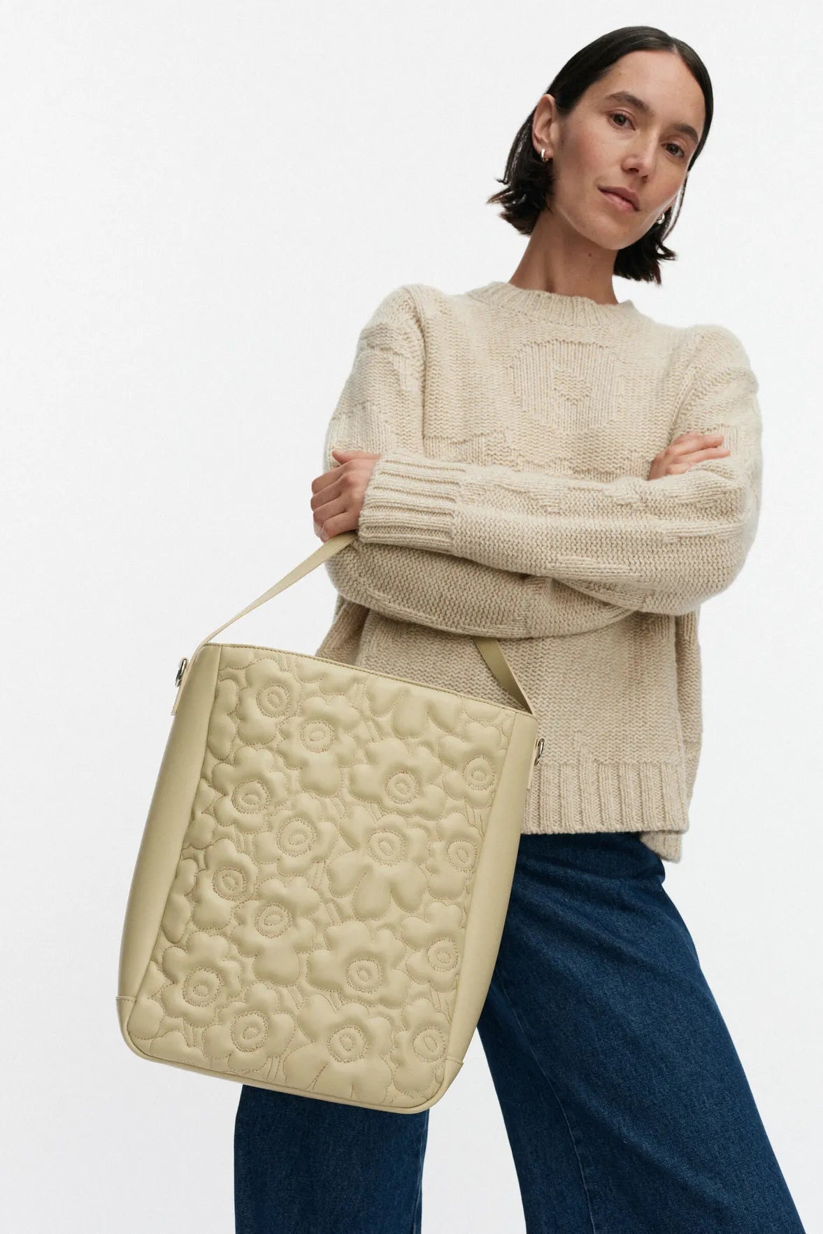 Marimekko Gratha Tote Unikko olkalaukku - beige