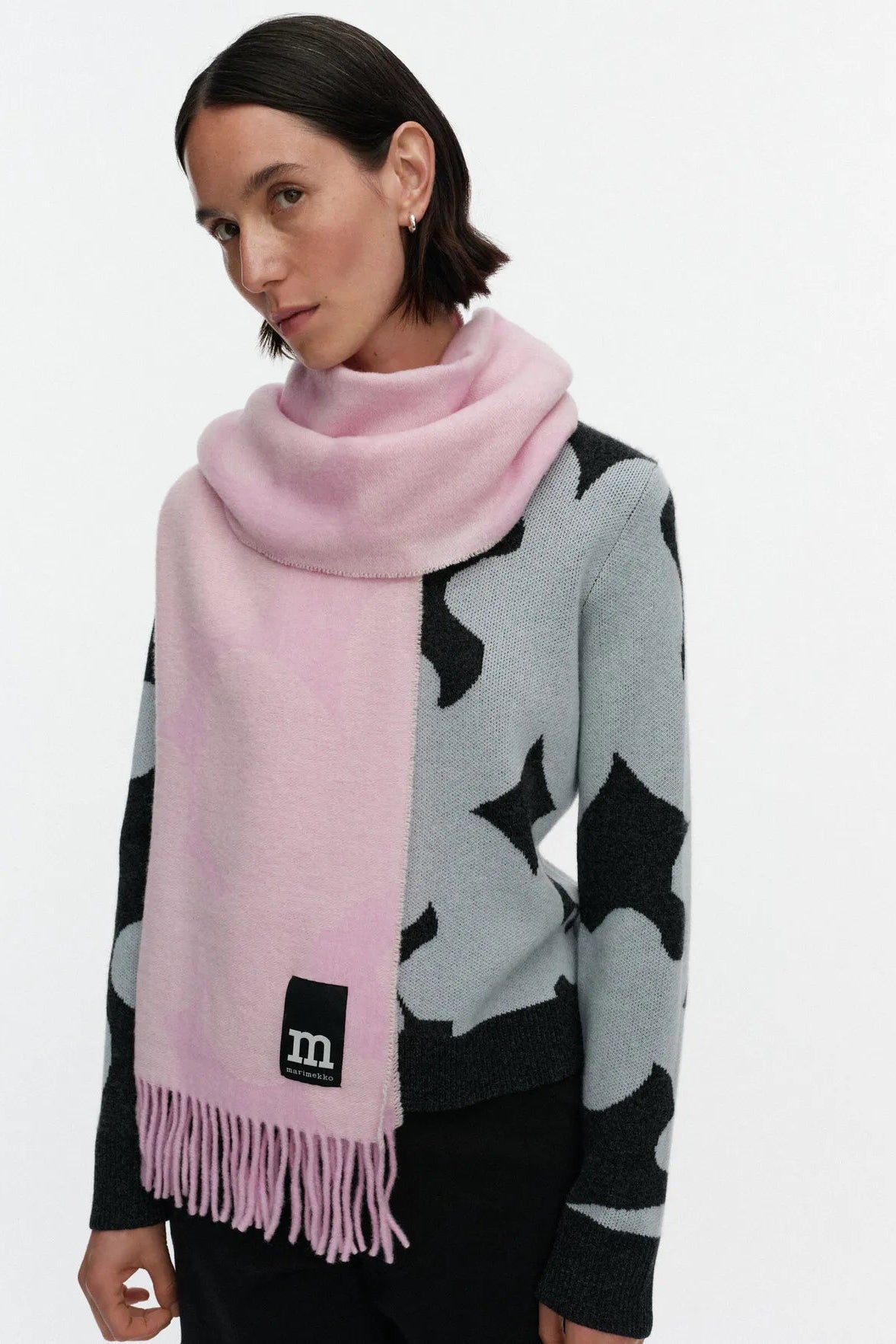 Marimekko Identtinen Unikko huivi - vaaleanpunainen