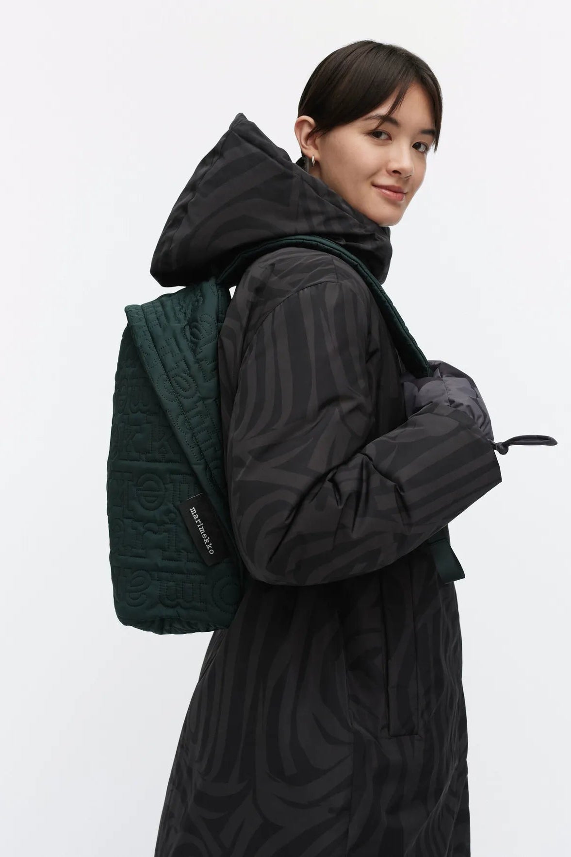 Marimekko Joy Backpack Logo reppu - vihreä