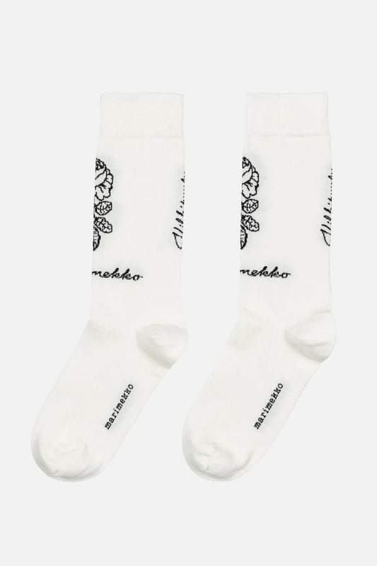Marimekko Kioski Detsku Vihkiruusu Logo sukat - valkoinen / musta