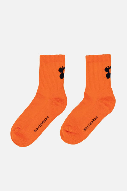 Marimekko Kioski Puikea Unikko sukat - oranssi/musta