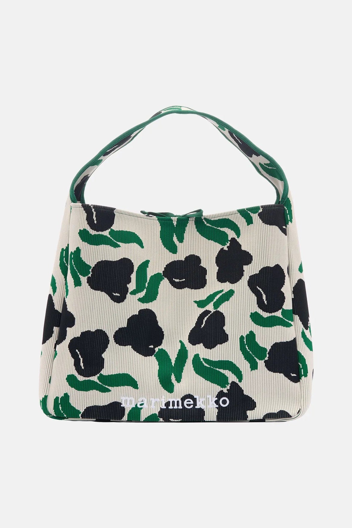 Marimekko Knitted Bag Large Lemmitty - vihreä / luonnonvalkoinen