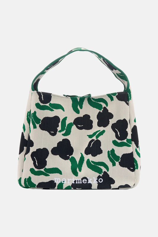 Marimekko Knitted Bag Large Lemmitty - vihreä / luonnonvalkoinen