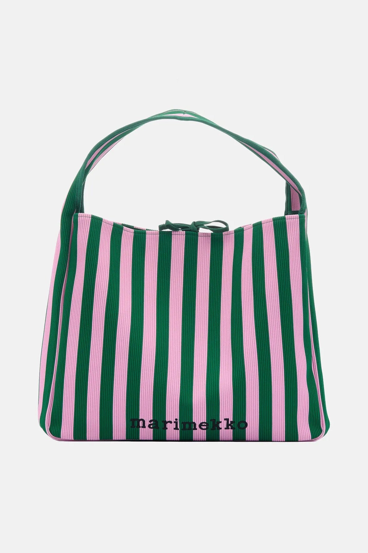 Marimekko Knitted Bag Large Merirosvo olkalaukku - vihreä / vaaleanpunainen