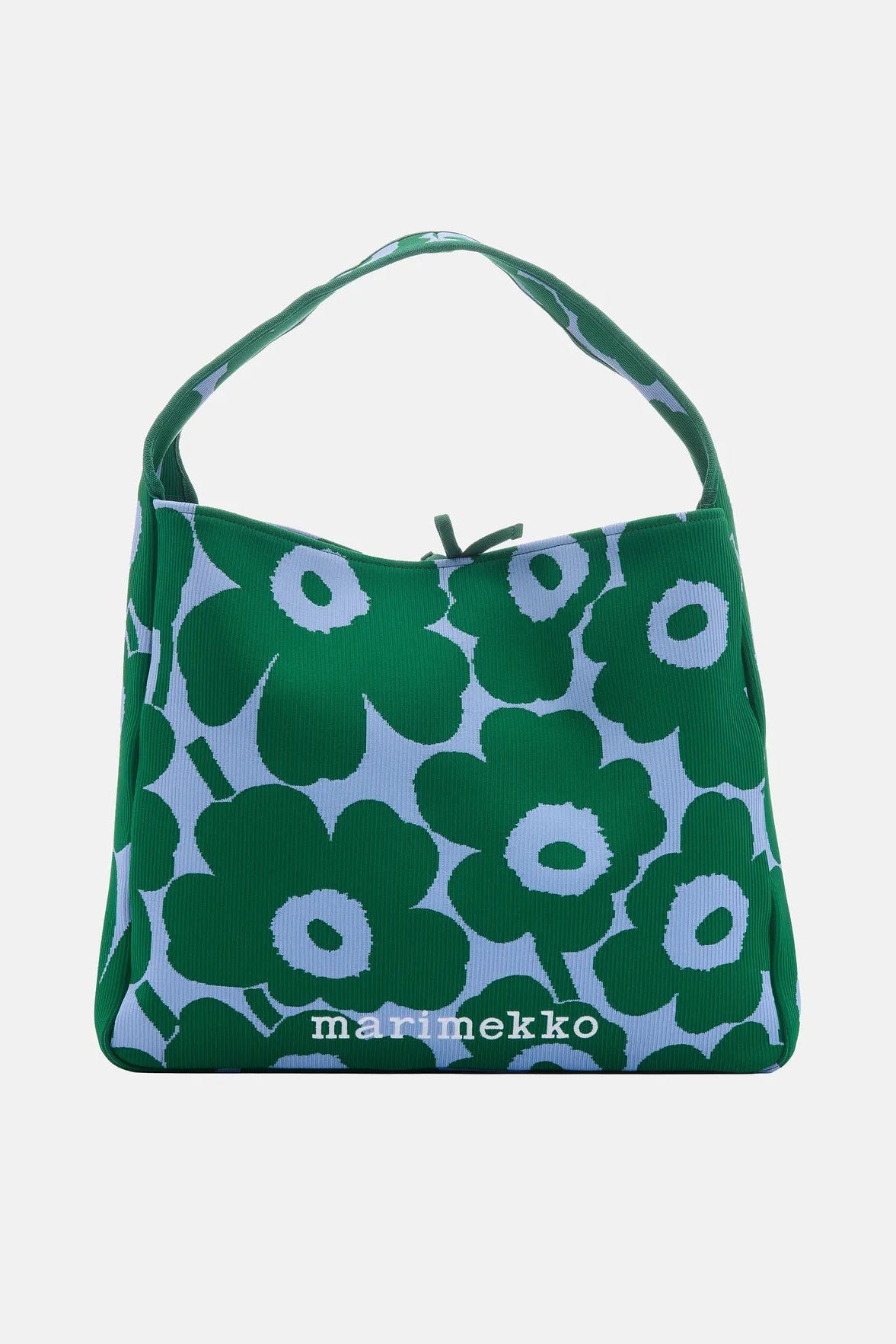 Marimekko Knitted bag Large Unikko - vihreä / vaaleansininen