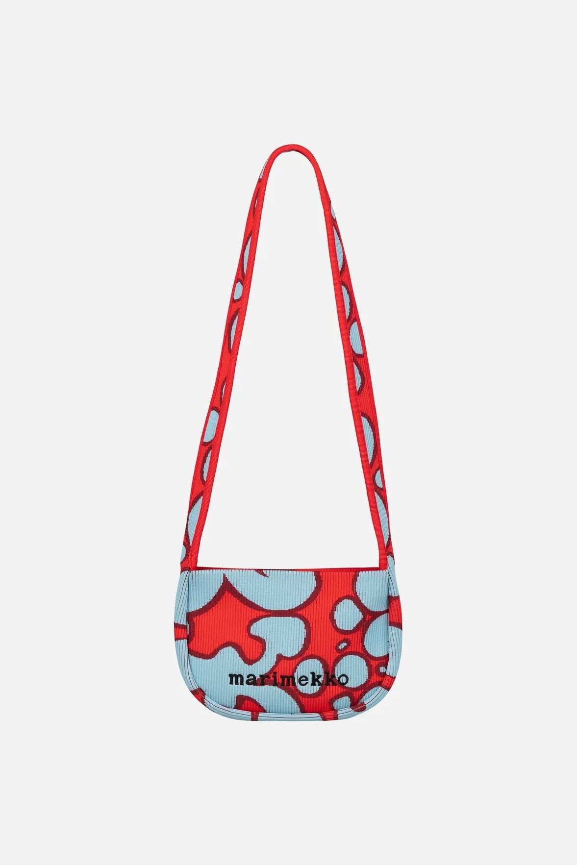 Marimekko Knitted Crossbody Keidas olkalaukku - vaaleansininen / punainen
