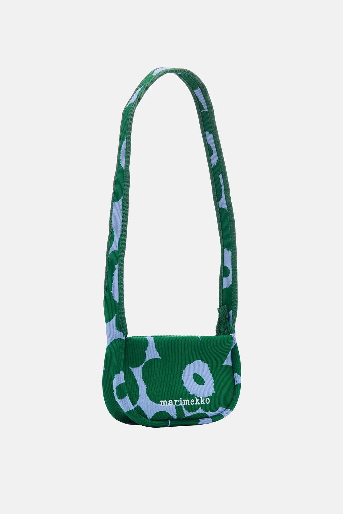 Marimekko Knitted Crossbody Unikko olkalaukku - sininen / vihreä