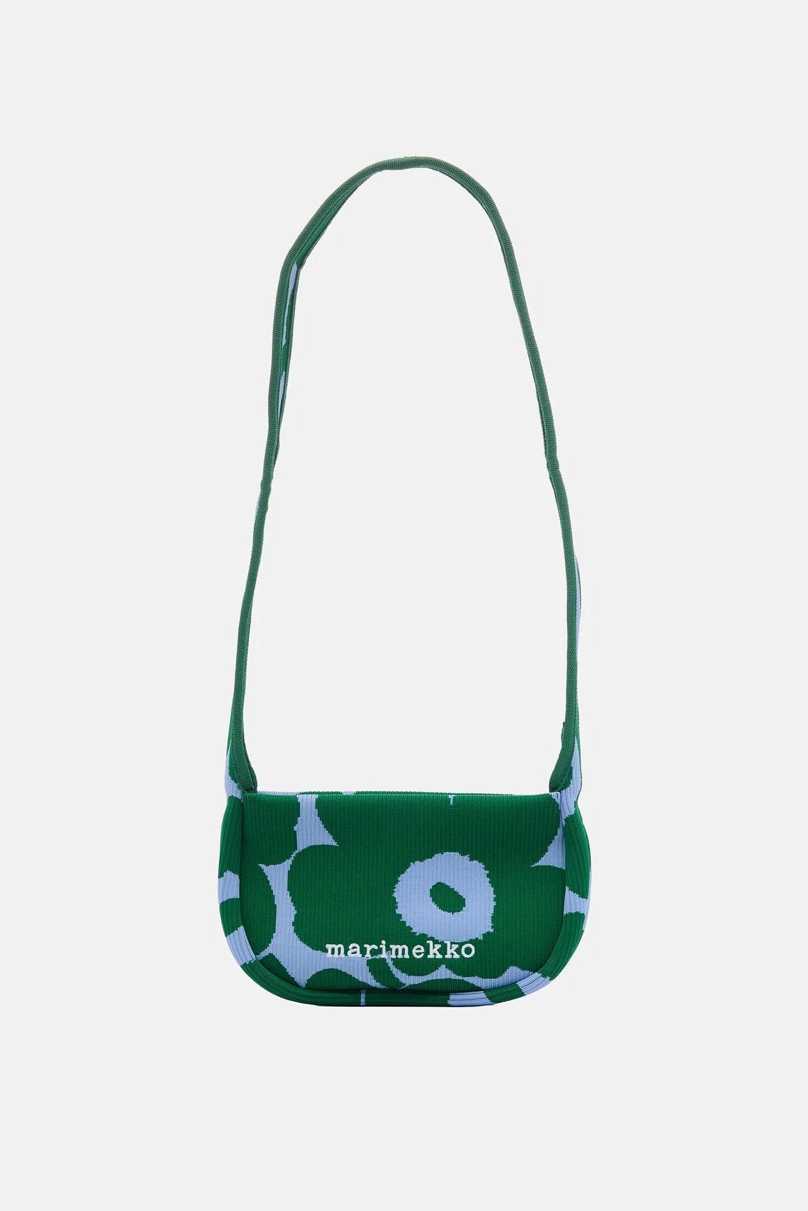 Marimekko Knitted Crossbody Unikko olkalaukku - sininen / vihreä