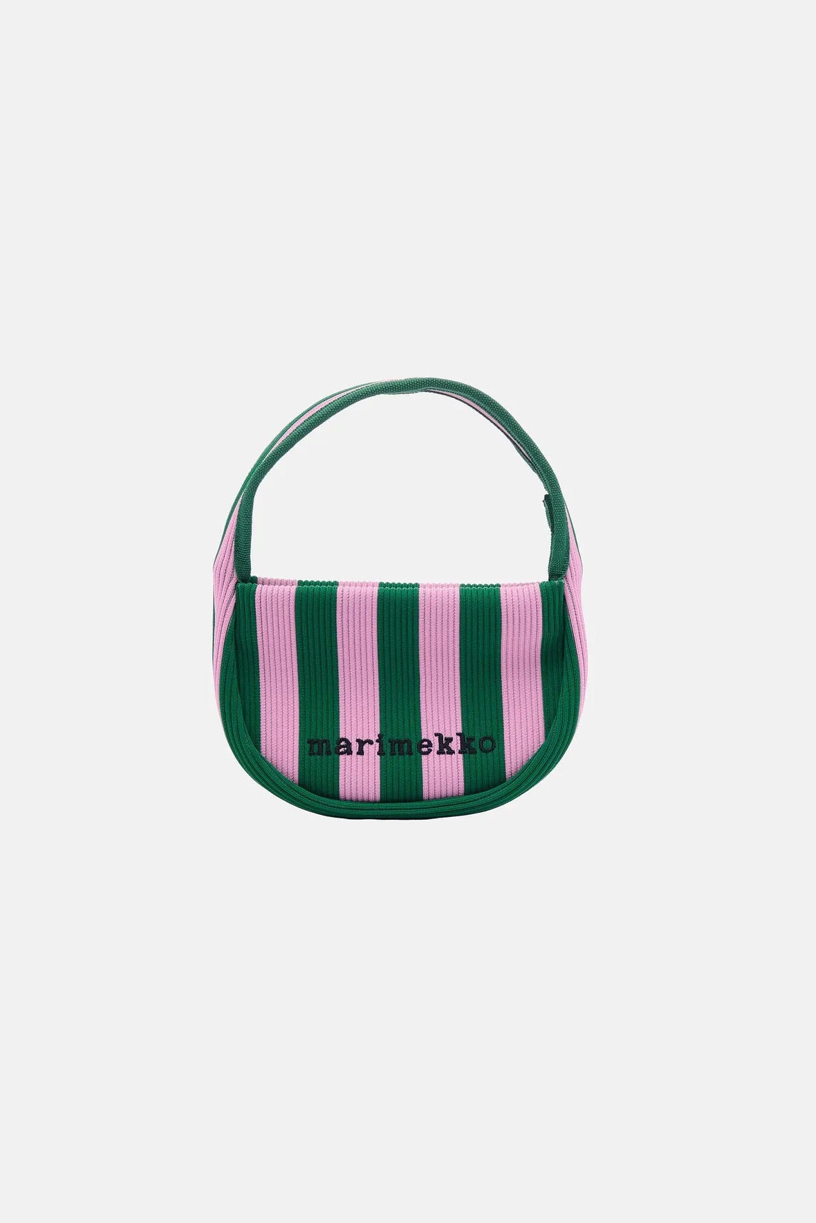 Marimekko Knitted Mini Handbag Merirosvo olkalaukku - vihreä / vaaleanpunainen