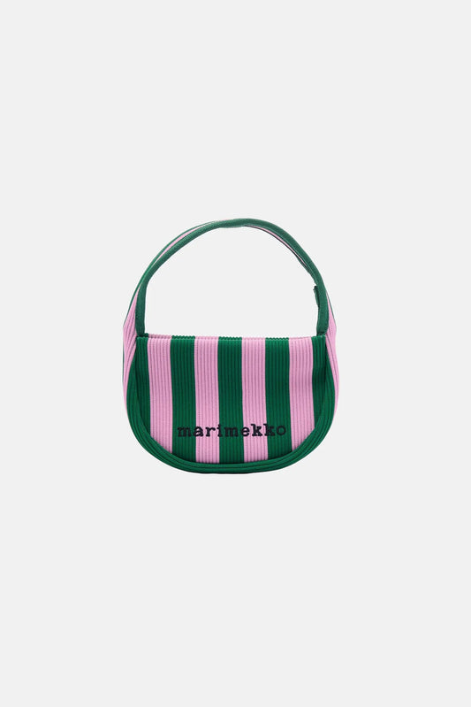 Marimekko Knitted Mini Handbag Merirosvo olkalaukku - vihreä / vaaleanpunainen