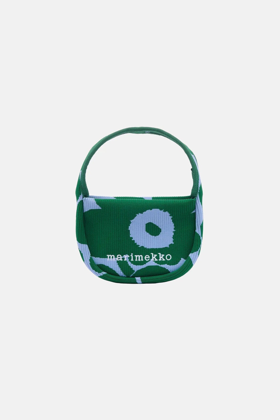Marimekko Knitted Mini Handbag Unikko laukku - sininen / vihreä