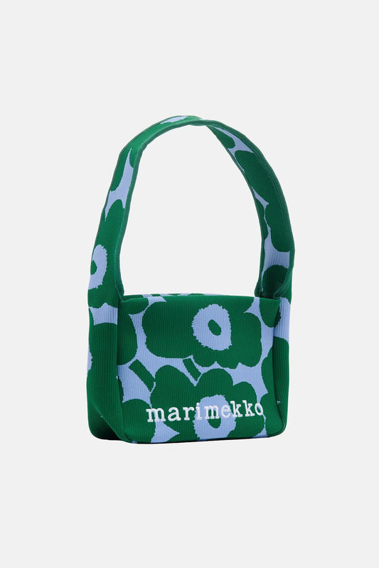 Marimekko Knitted Shoulderbag Unikko olkalaukku - vihreä / sininen