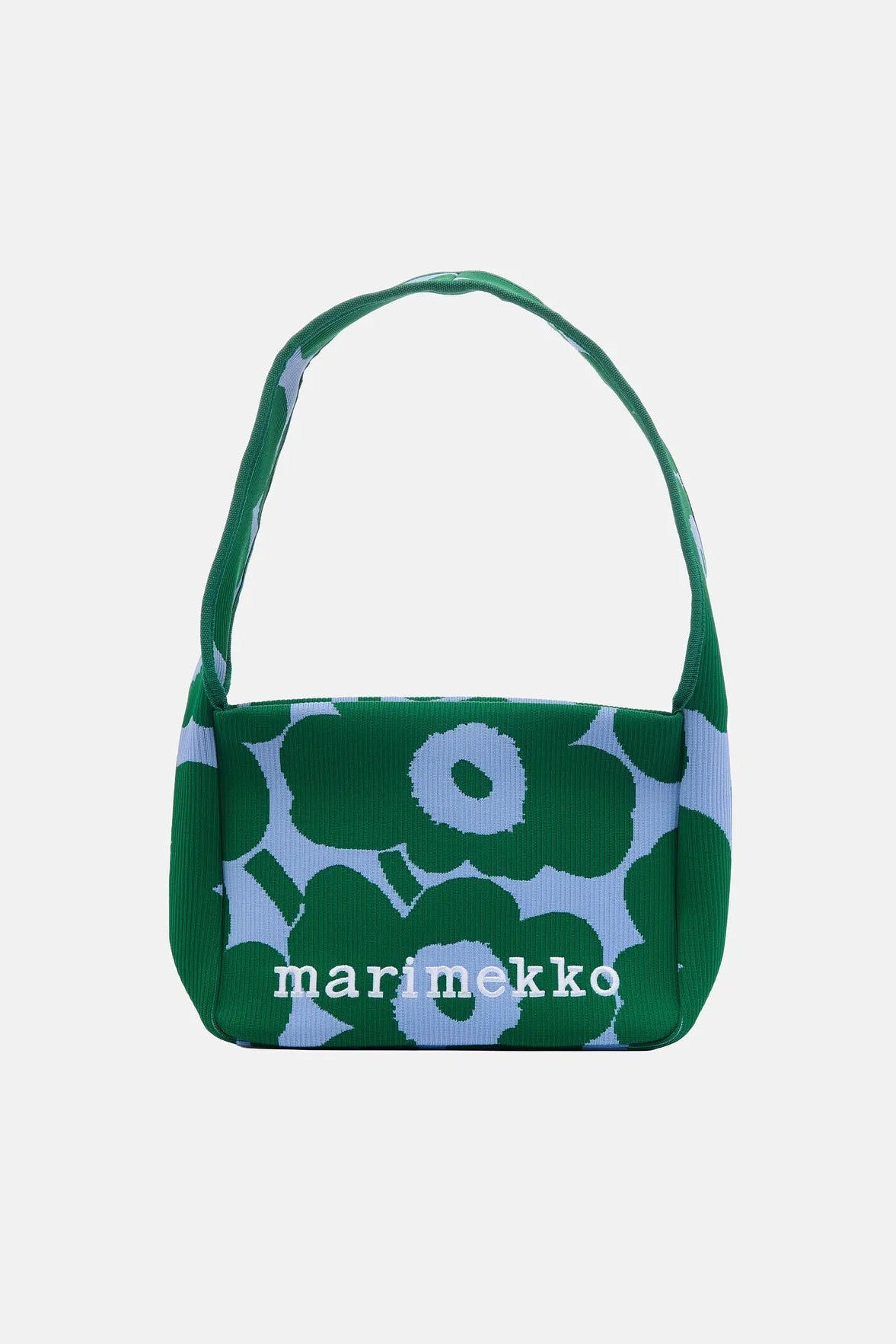 Marimekko Knitted Shoulderbag Unikko olkalaukku - vihreä / sininen