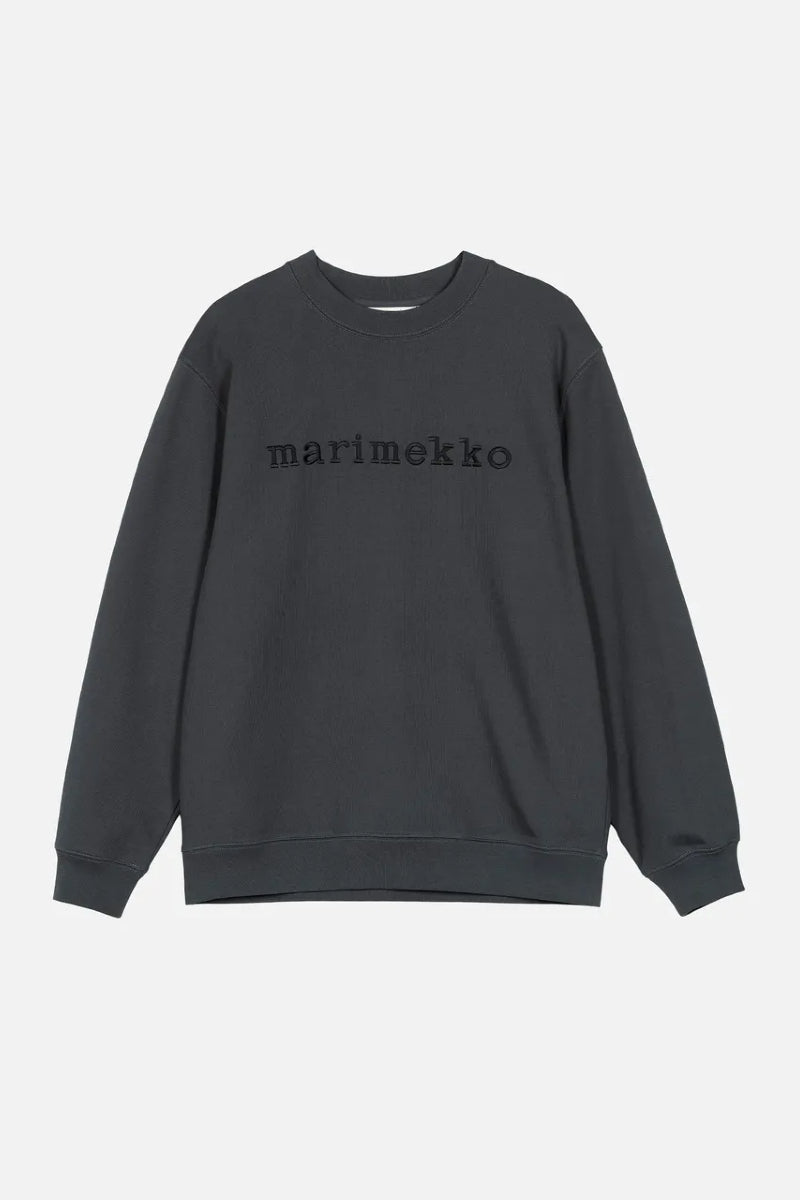 Marimekko Loisto logo placement collegepaita - musta