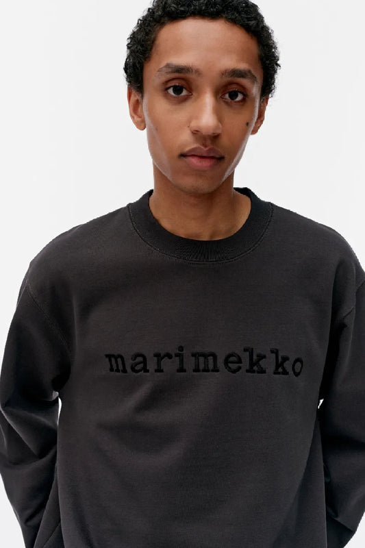 Marimekko Loisto logo placement collegepaita - musta