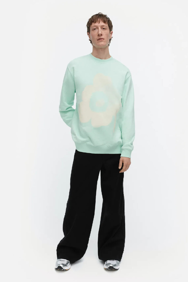 Marimekko Loisto Unikko Placement collegepaita - turkoosi