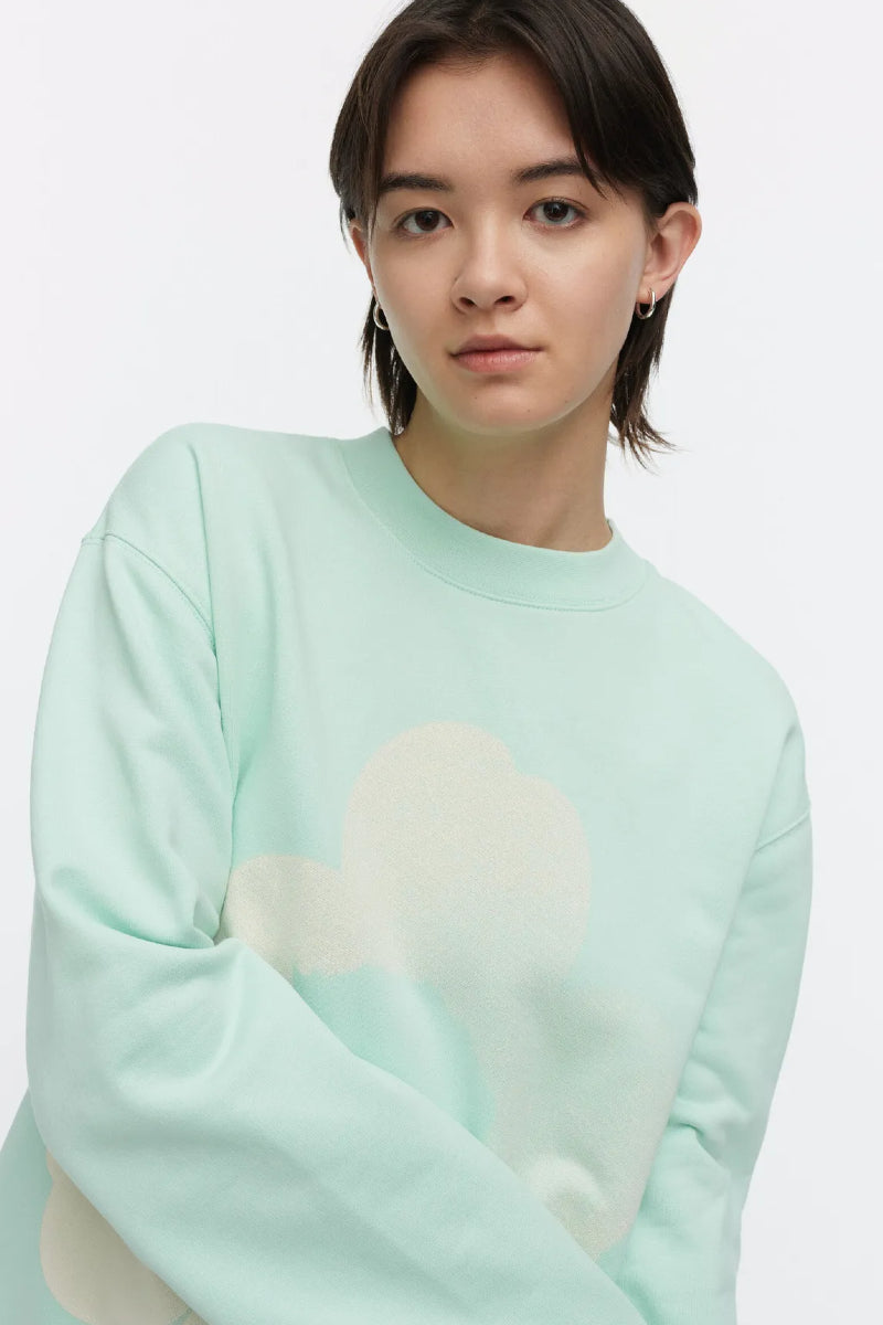 Marimekko Loisto Unikko Placement collegepaita - turkoosi