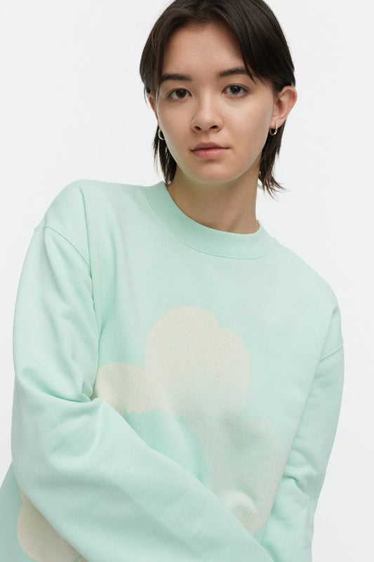 Marimekko Loisto Unikko Placement collegepaita - turkoosi