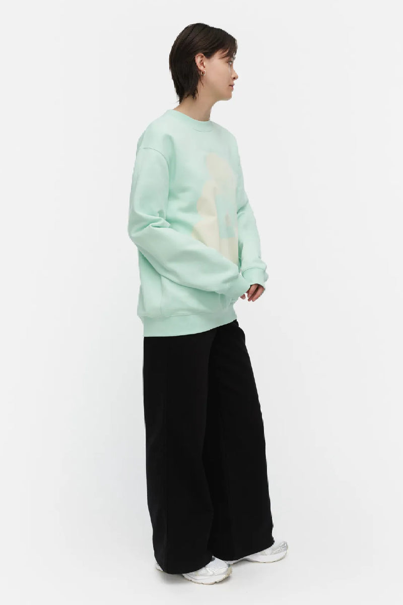 Marimekko Loisto Unikko Placement collegepaita - turkoosi