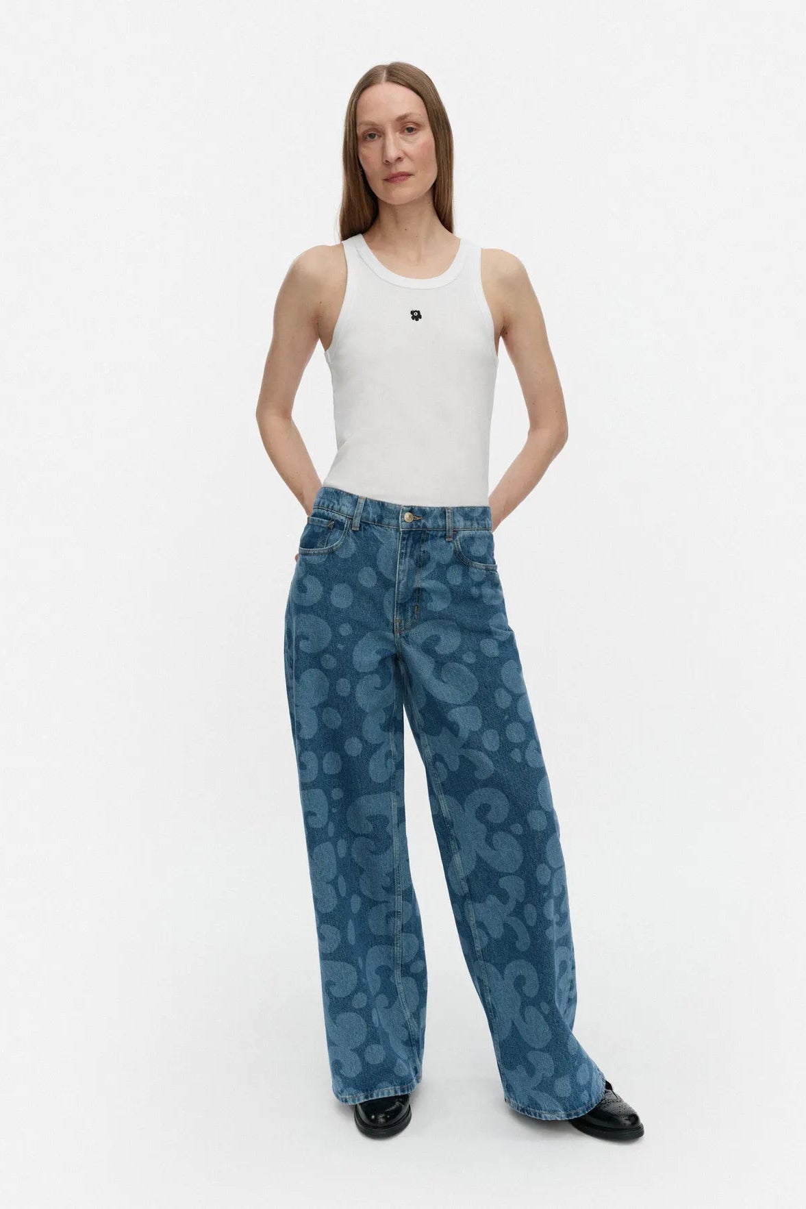 Marimekko Maridenim Loose Keidas farkut - mid indigo