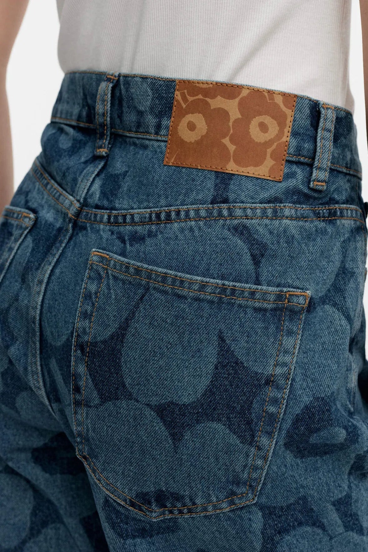 Marimekko Maridenim Marssi Unikko Shortsit - mid indigo