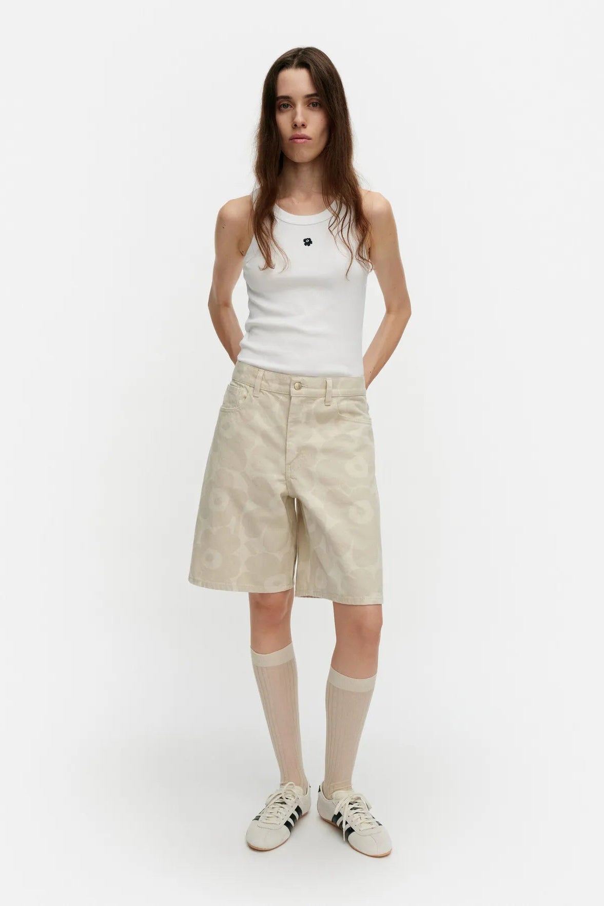 Marimekko Maridenim Marssi Unikko Shortsit - natural