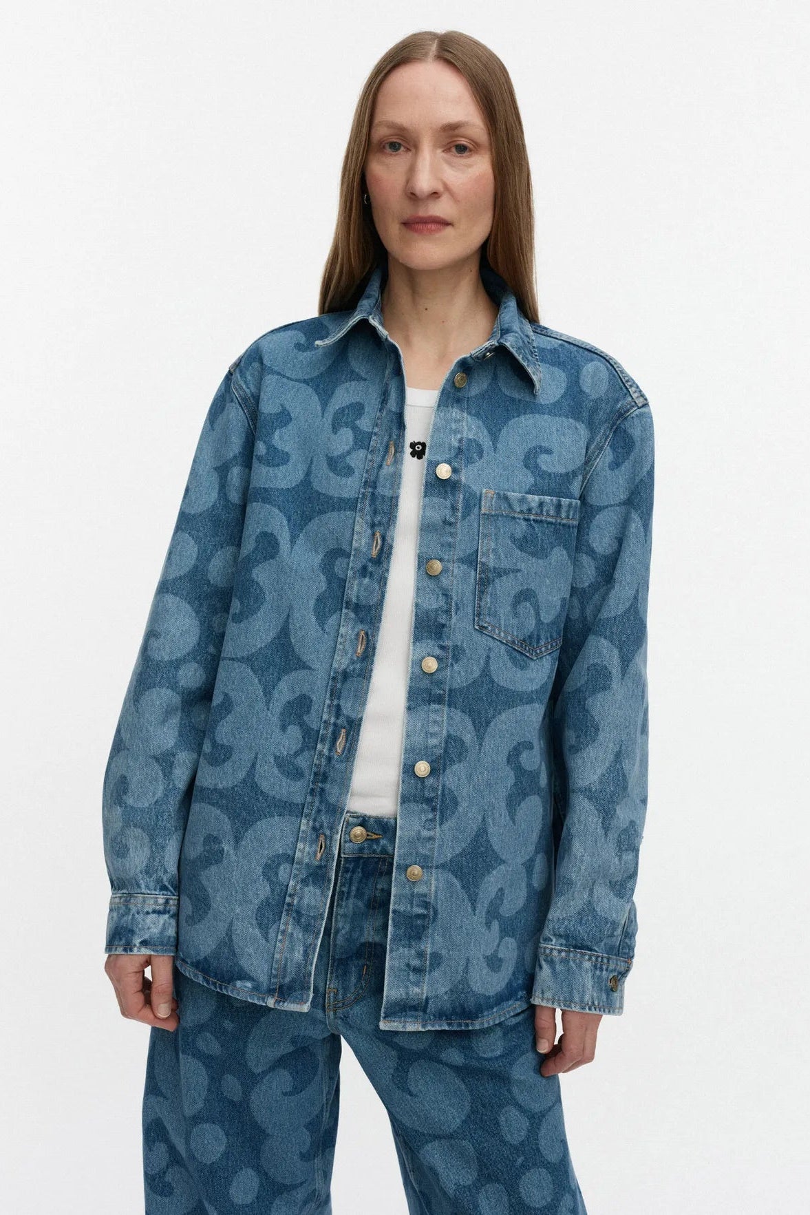 Marimekko Maridenim Vaihe Keidas paita - mid indigo