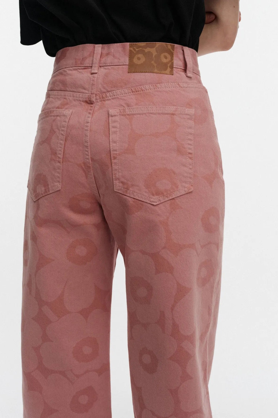 Marimekko Maridenim Wide Unikko farkut - vaaleanpunainen