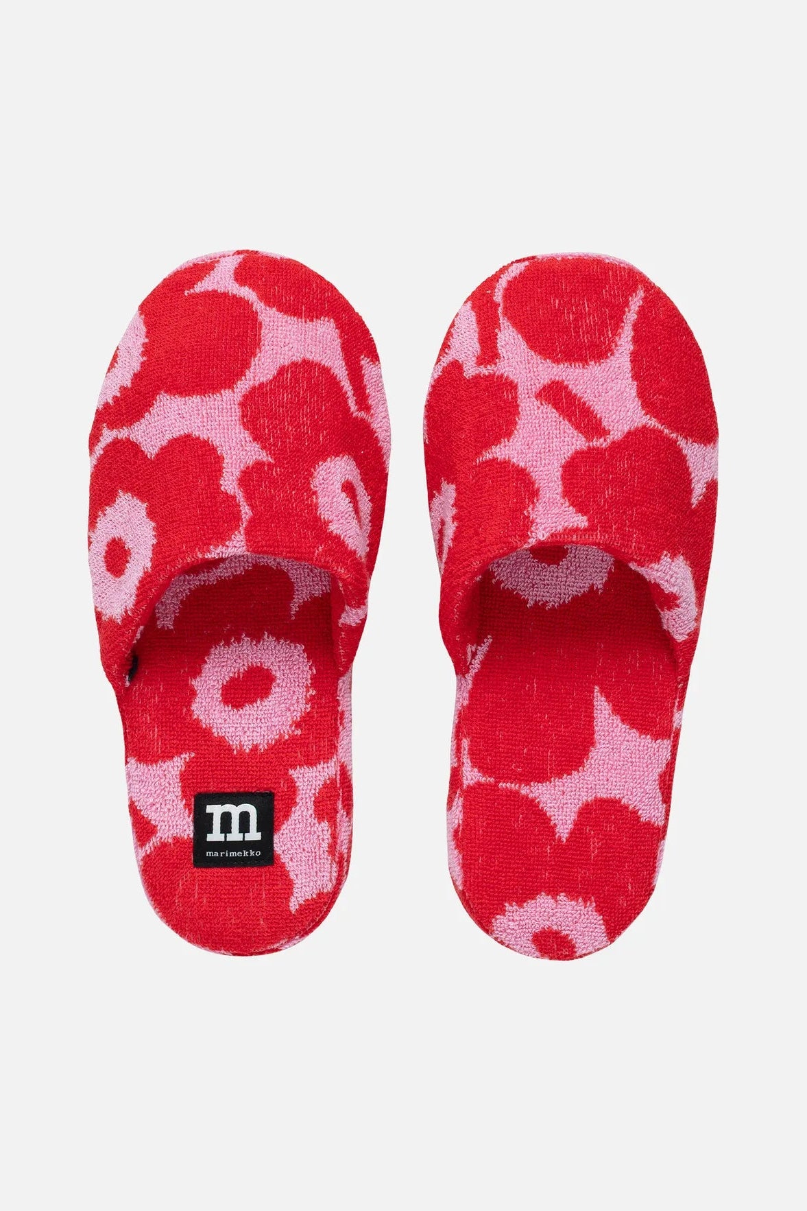 Marimekko Mini Unikko tossut - punainen / vaaleanpunainen