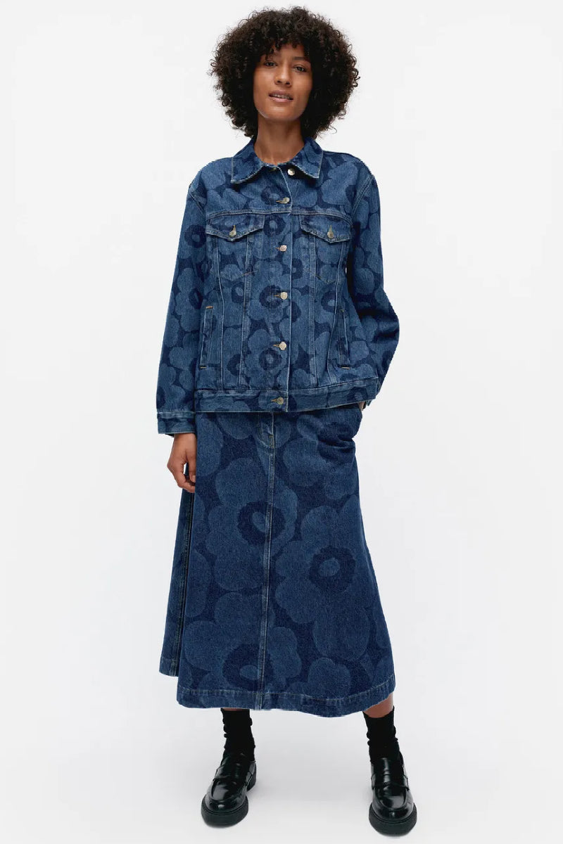 Marimekko Maridenim Murros Unikko farkkutakki