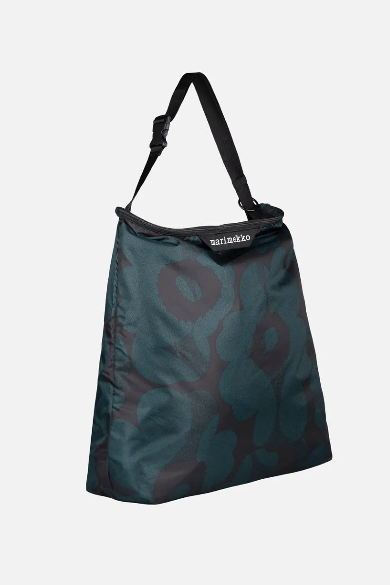 Marimekko Neat Crossbody Unikko L laukku - musta/tummanvihreä