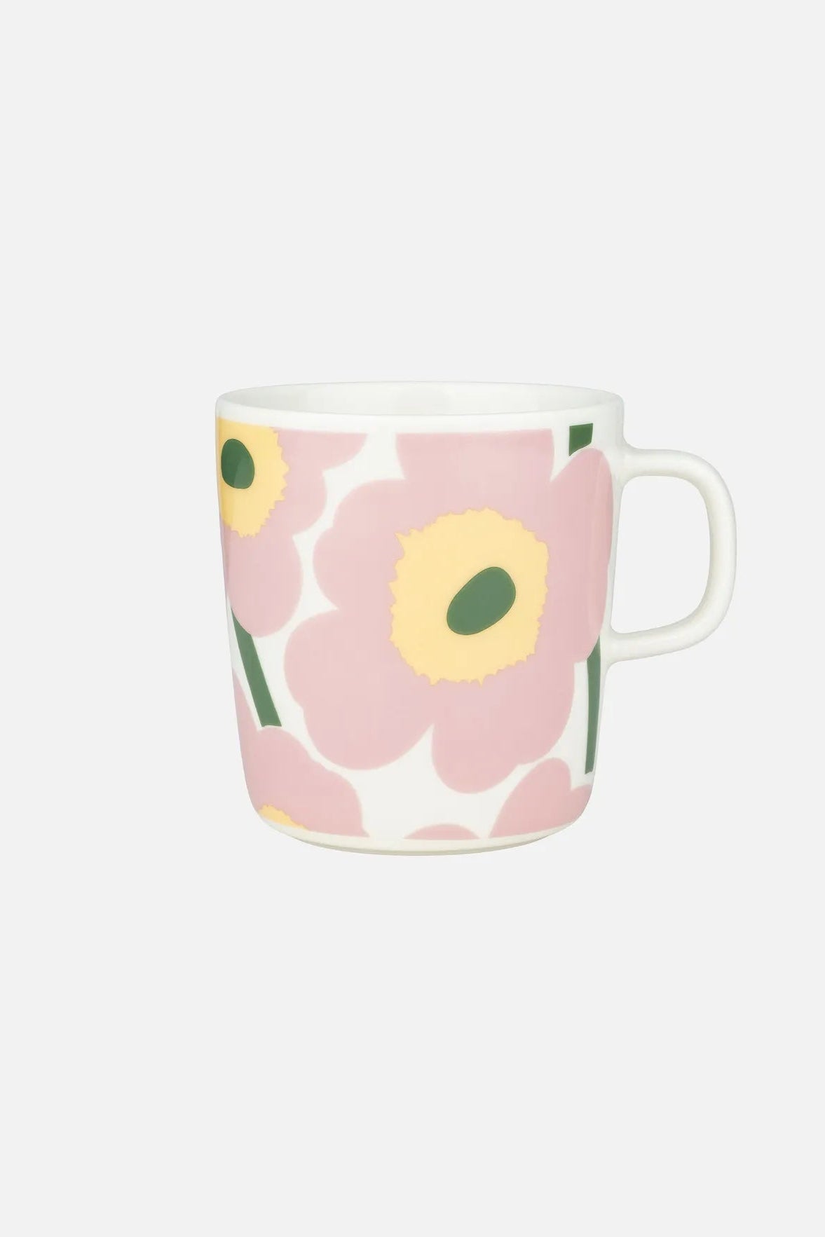 Marimekko Oiva / Unikko muki 4 dl - vaaleanpunainen / vihreä