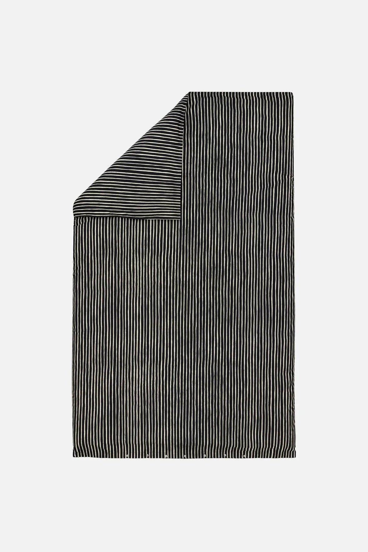 Marimekko Piccolo Pussilakana 150 x 210 cm - musta / beige