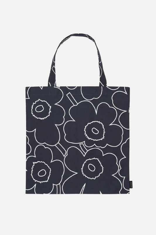 Marimekko Pieni Piirto Unikko kassi - musta/valkoinen