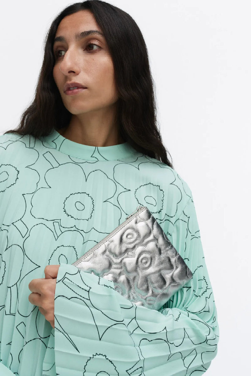 Marimekko Pouch Bag Unikko käsilaukku - hopea