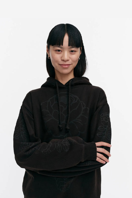 Marimekko Sanoma Vihkiruusu Placement Kioski huppari - musta / musta