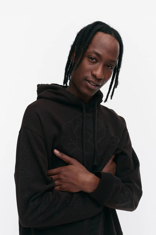 Marimekko Sanoma Vihkiruusu Placement Kioski huppari - musta / musta