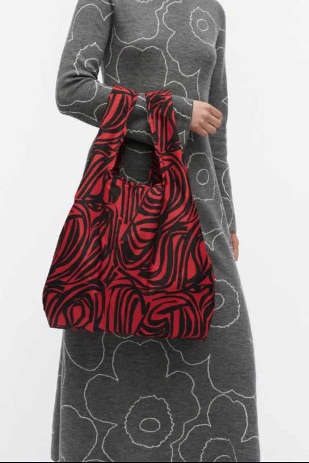 Marimekko Smartbag Jokuraita kassi - punainen / musta