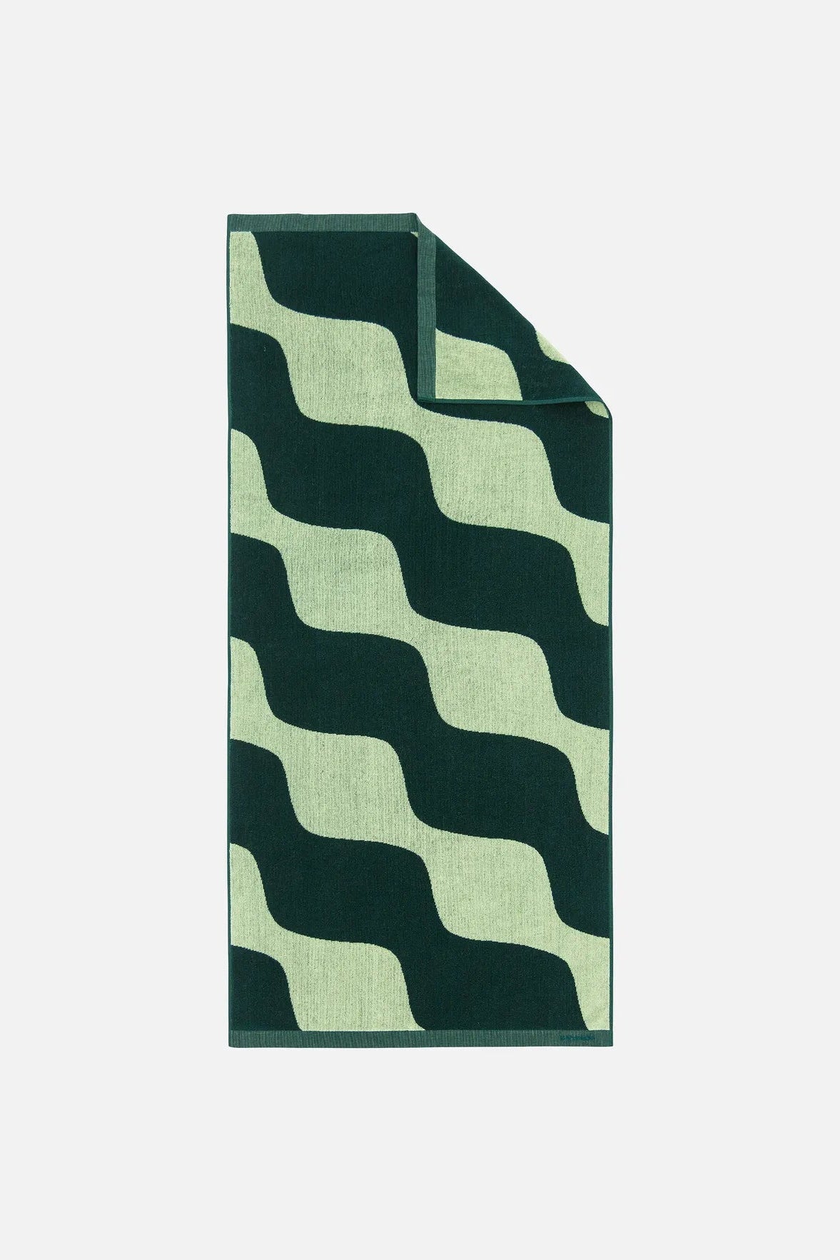 Marimekko Taifuuni kylpypyyhe 70 x 150 cm - vihreä / tummanvihreä