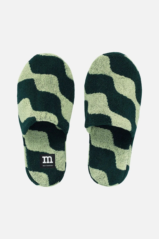 Marimekko Taifuuni tossut - vihreä / tummanvihreä