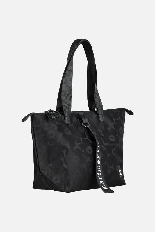 Marimekko Tote M Unikko Shoulder Bag - musta