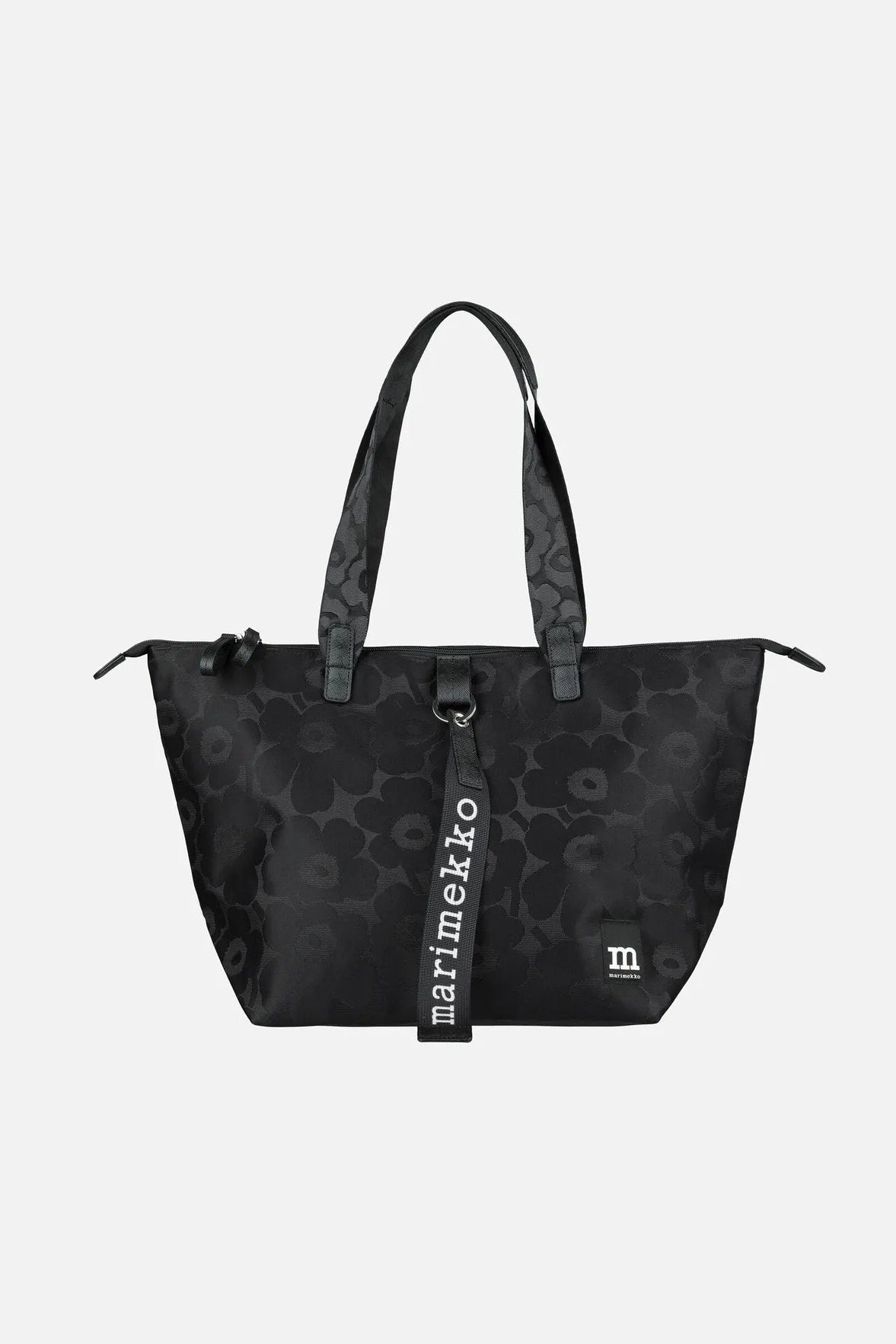 Marimekko Tote M Unikko Shoulder Bag - musta
