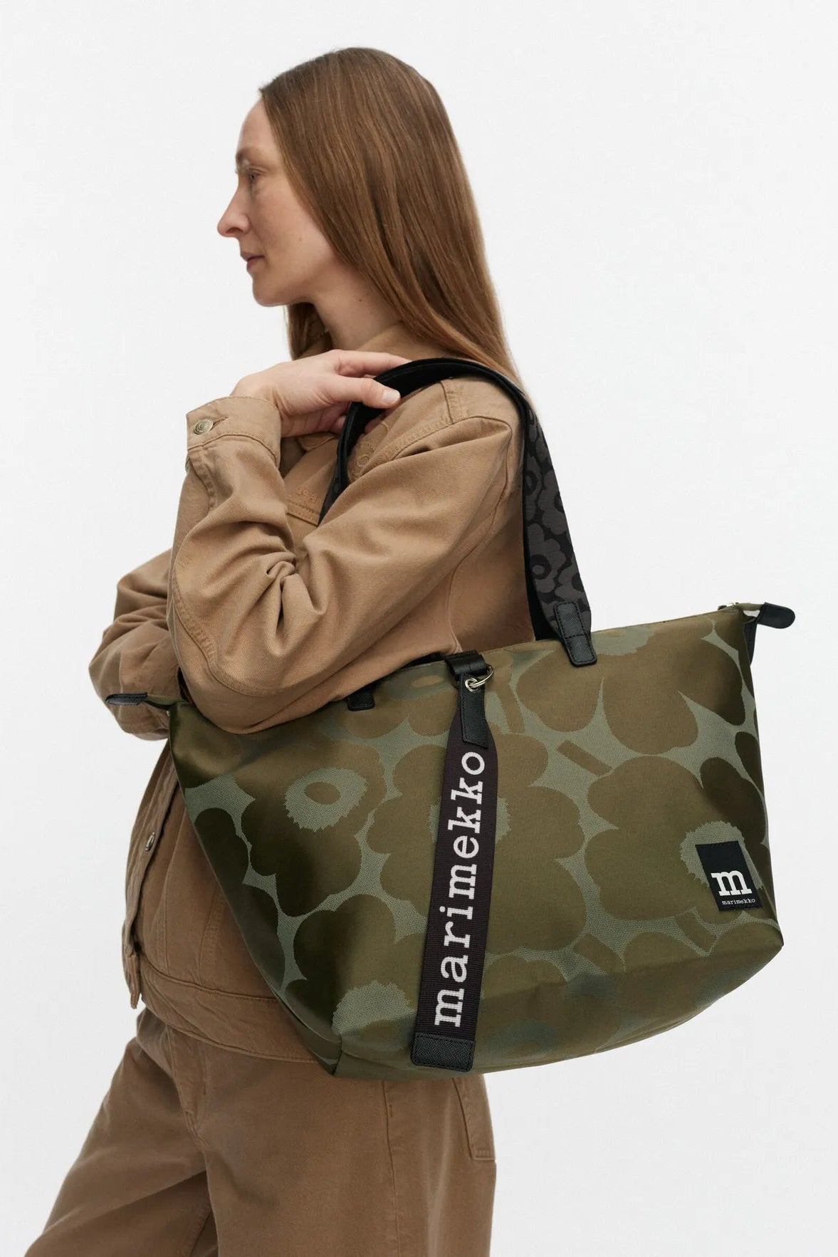Marimekko Tote M Unikko Shoulder Bag - vihreä