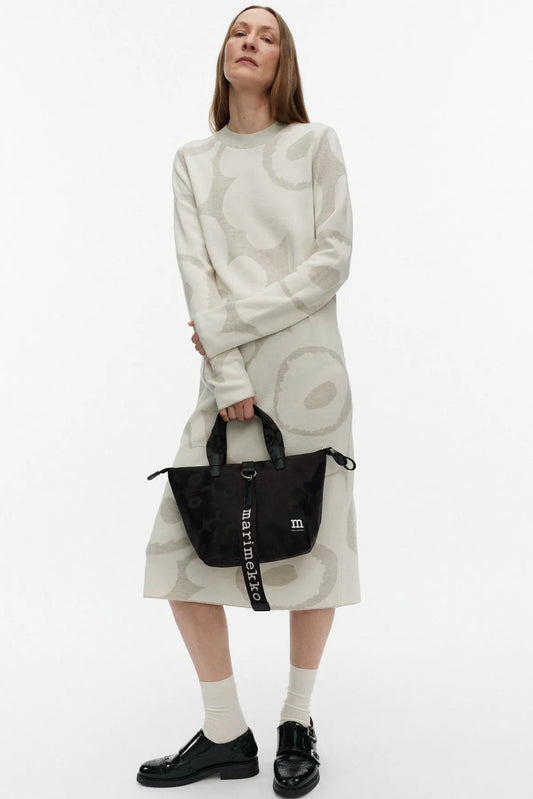 Marimekko Tote S Unikko Shoulder Bag - musta