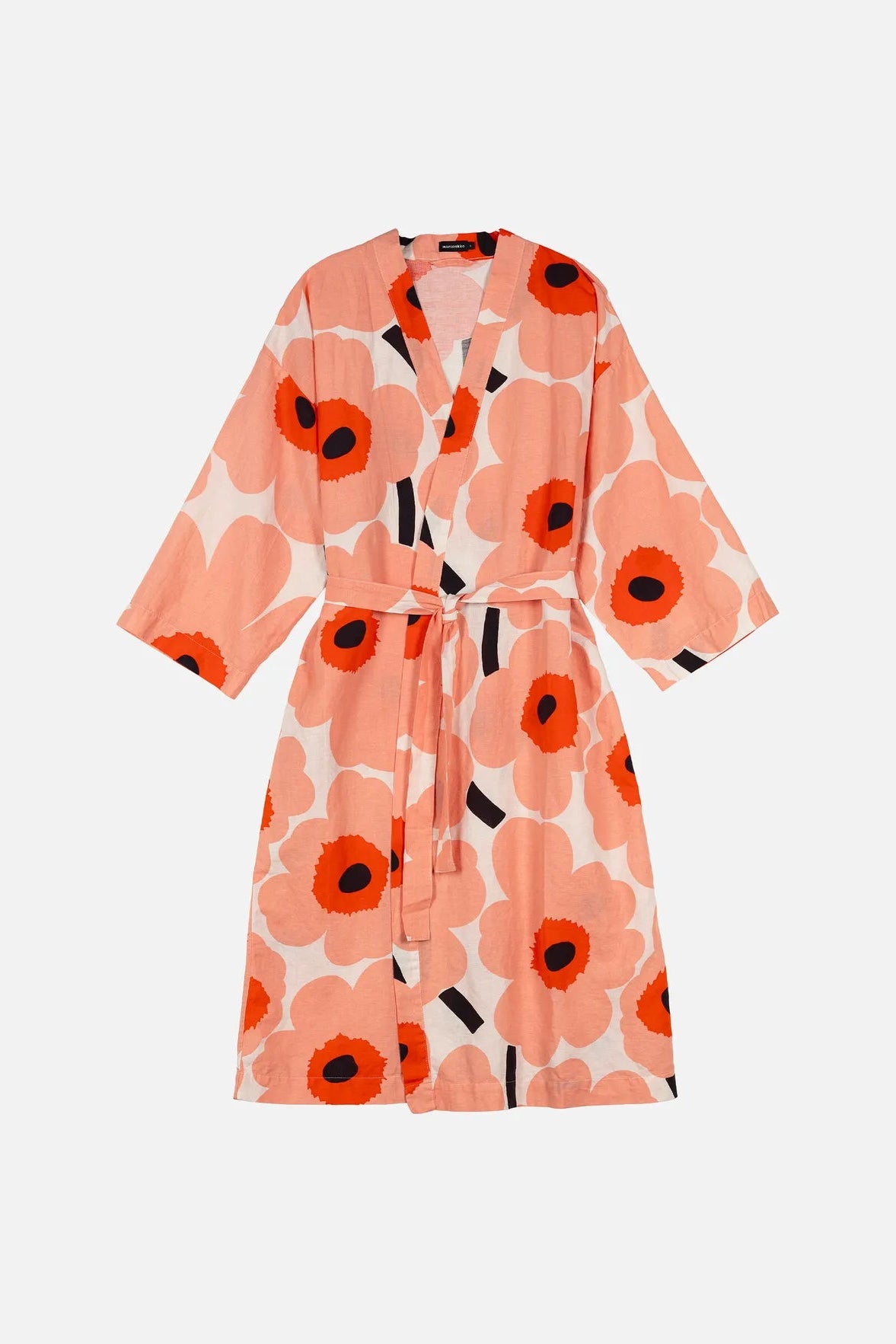 Marimekko Unikko kylpytakki - koralli / valkoinen