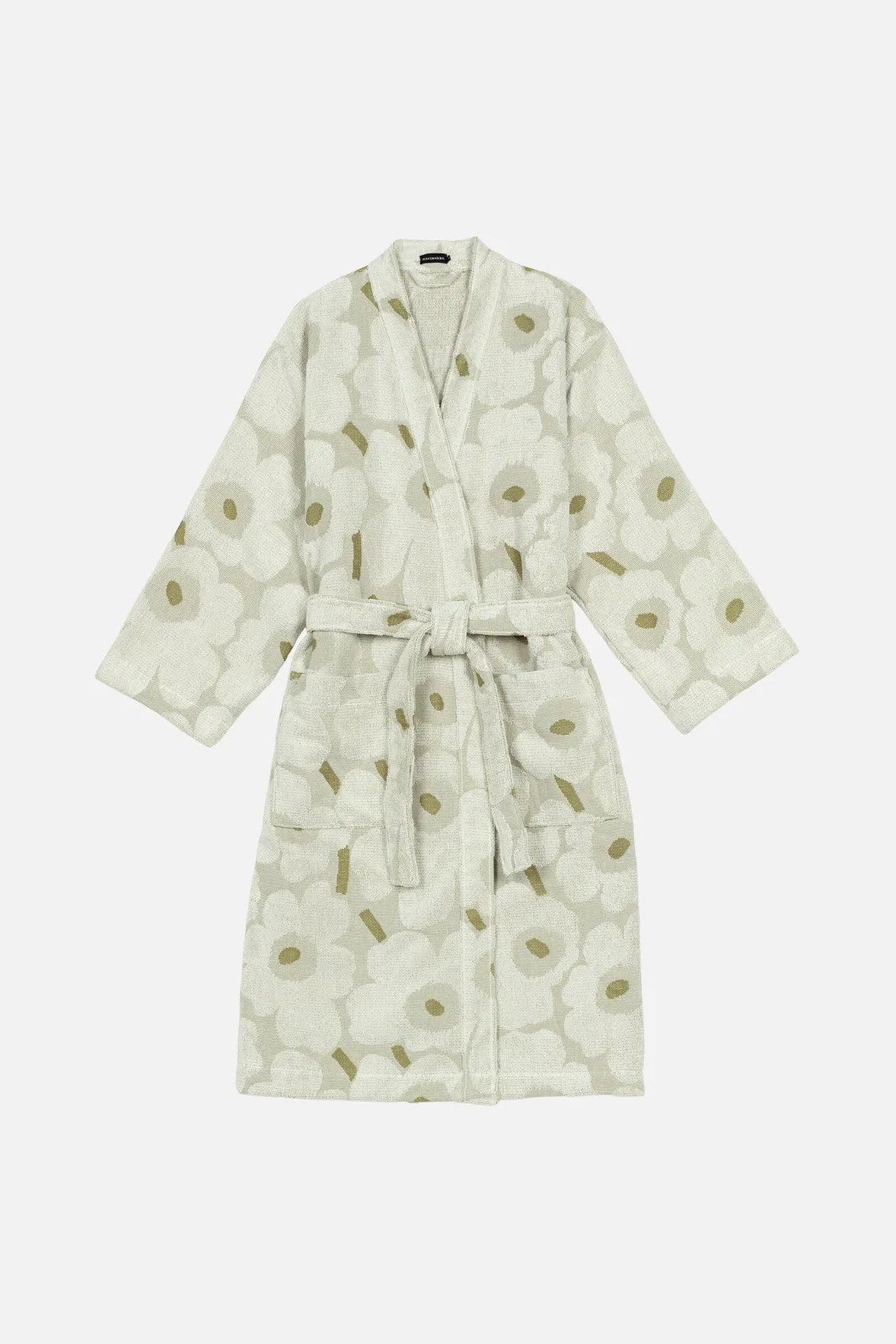 Marimekko Unikko kylpytakki - vihreä umbra / kerma