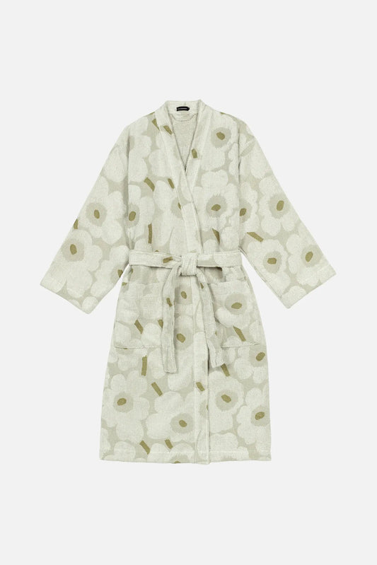 Marimekko Unikko kylpytakki - vihreä umbra / kerma