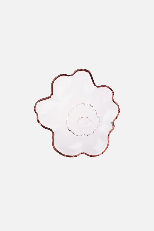 Marimekko Unikko lasilautanen 13 cm - vaaleanpunainen