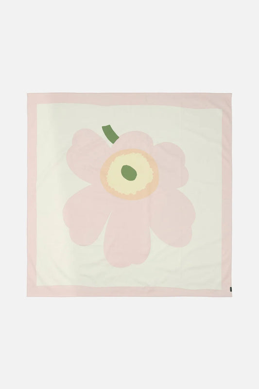 Marimekko Unikko pöytäliina 140 x 250 cm - vaaleanpunainen / vihreä