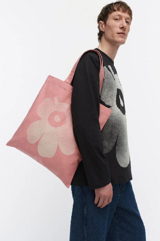 Marimekko Vankka Unikko Placement kangaskassi - vaaleanpunainen